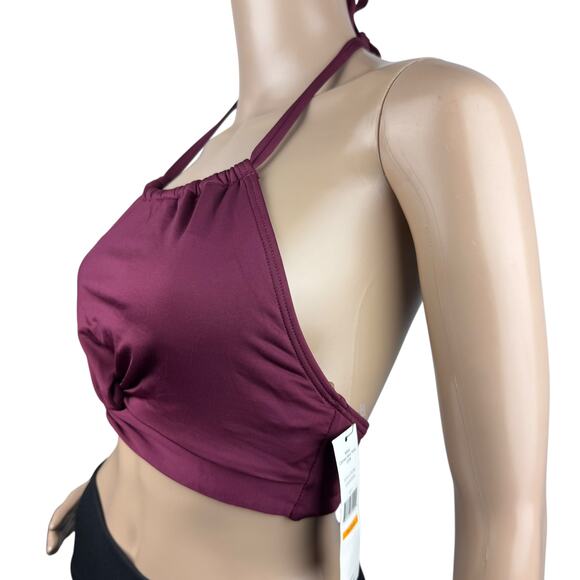 New Carmen Marc Valvo Weave Halter Twist Front Bikini Swim Top – Size S - Picture 3 of 6